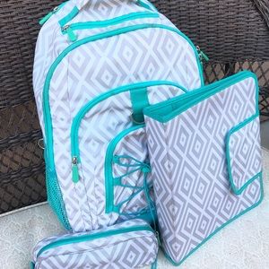 Pottery Barn Teen Diamond Pattern school set